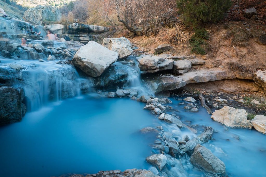 Fifth Water Hot Springs in Diamond Fork Canyon, Utah
